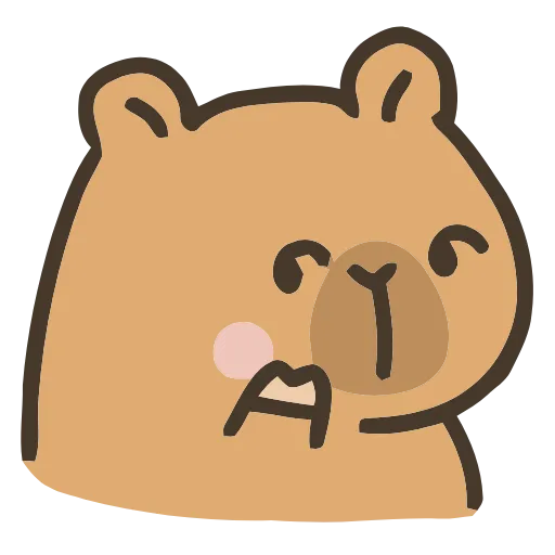 ☺️ Эмодзи «💕 Набор эмоджи с капибарой в качестве» для Telegram