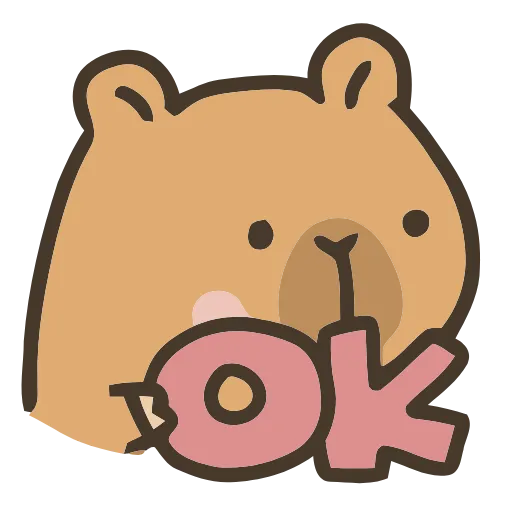 👌 Эмодзи «💕 Набор эмоджи с капибарой в качестве» для Telegram