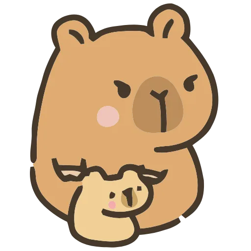 ❤️ Эмодзи «💕 Набор эмоджи с капибарой в качестве» для Telegram