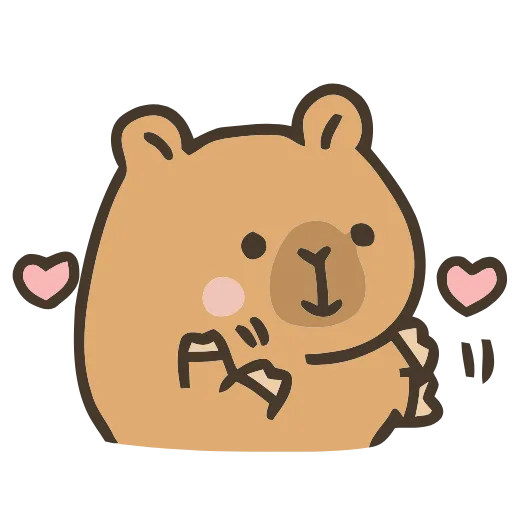 💕 Эмодзи «💕 Набор эмоджи с капибарой в качестве» для Telegram