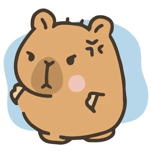 😡 Эмодзи «💕 Набор эмоджи с капибарой в качестве» для Telegram