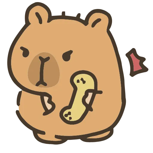 😠 Эмодзи «💕 Набор эмоджи с капибарой в качестве» для Telegram