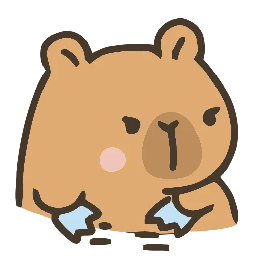 😡 Эмодзи «💕 Набор эмоджи с капибарой в качестве» для Telegram