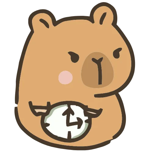 ⏰ Эмодзи «💕 Набор эмоджи с капибарой в качестве» для Telegram