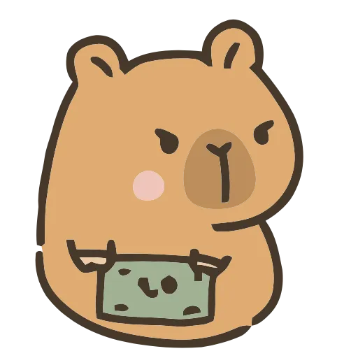 😠 Эмодзи «💕 Набор эмоджи с капибарой в качестве» для Telegram