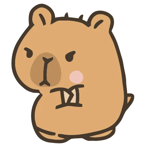 😠 Эмодзи «💕 Набор эмоджи с капибарой в качестве» для Telegram