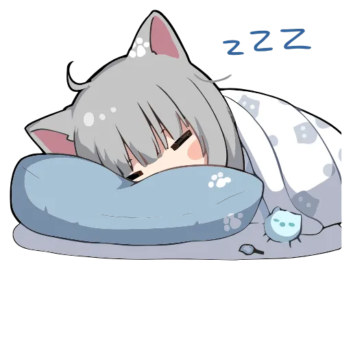 😴 Эмодзи «Nachoneko» для Telegram