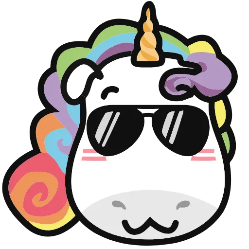 🦄 Эмодзи «Unicorns» для Telegram