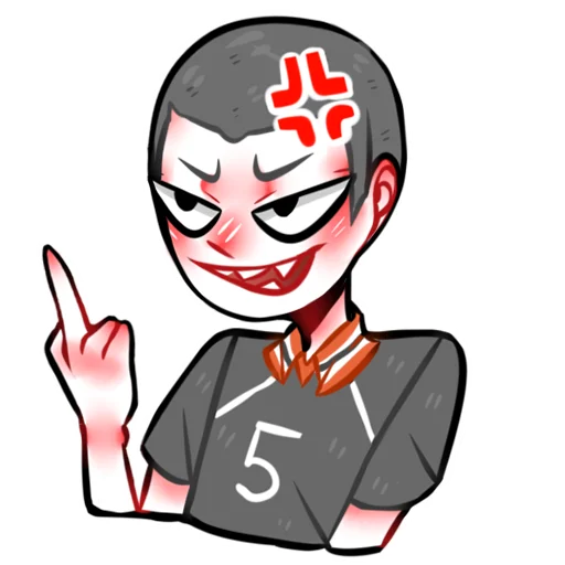 🖕 Стикер «Haikyuu (RoritoZokaru)» для Telegram