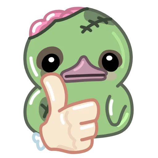 👍 Эмодзи «Halloween Duck» для Telegram