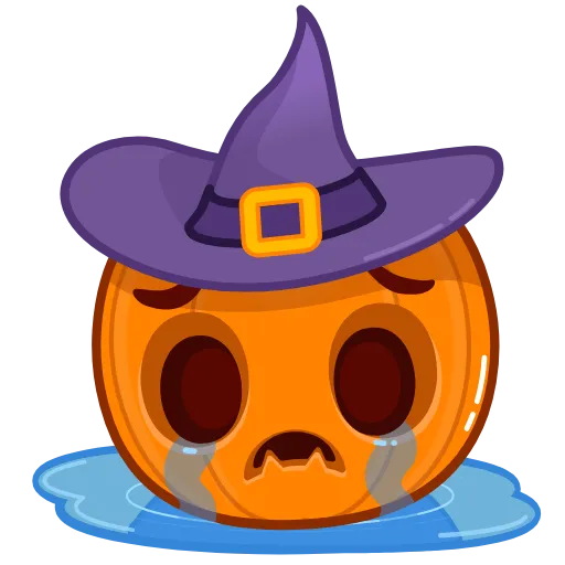 😭 Эмодзи «Halloween Pumpkin» для Telegram
