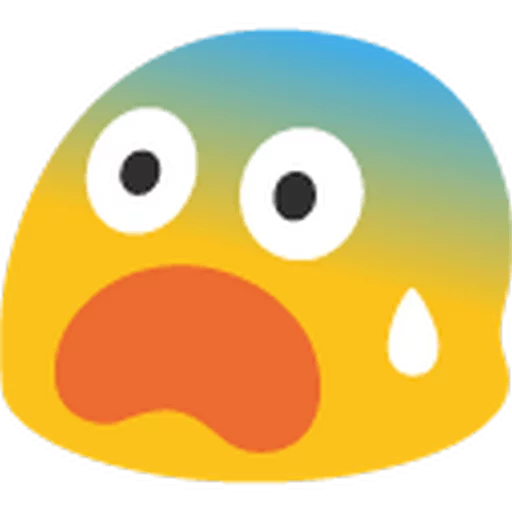 😰 Стикер «Animated Hangouts • Blob Emoji» для Telegram