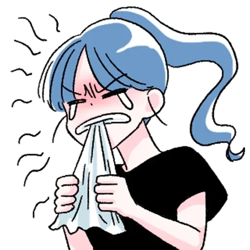 😭 Стикер «Хани тян» для Telegram