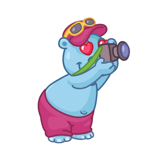 😍 Стикер «Hippos» для Telegram