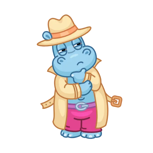 🕵️‍♂️ Стикер «Hippos» для Telegram