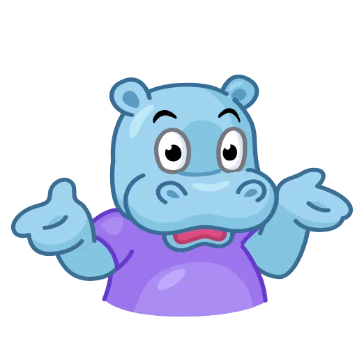 🤷‍♂️ Стикер «Hippos» для Telegram