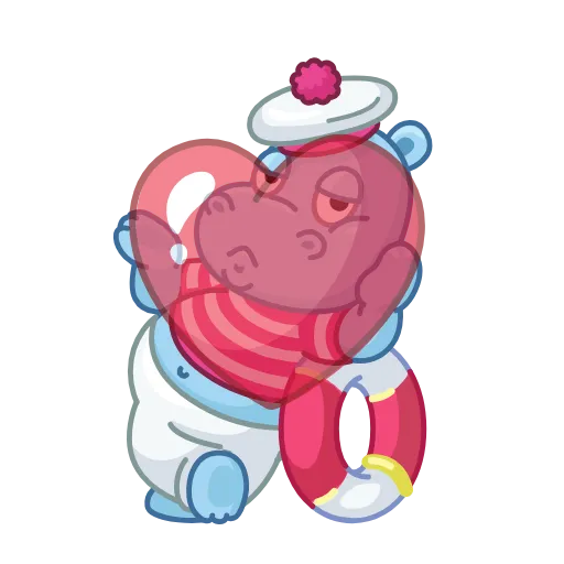 😘 Стикер «Hippos» для Telegram