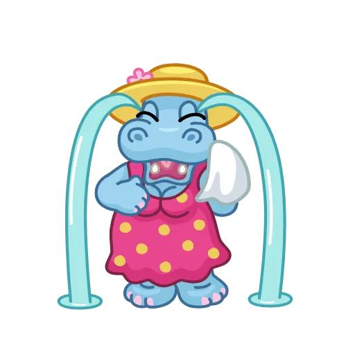 😭 Стикер «Hippos» для Telegram