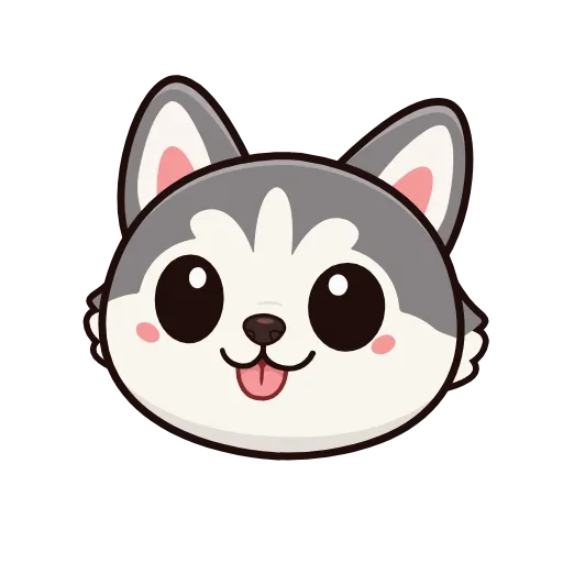 🤩 Эмодзи «Хаски» для Telegram