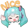 👍 Эмодзи «Hatsune Miku» для Telegram