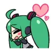 💕 Эмодзи «[Miku] ˚₊· ͟͟͞͞➳❥ 𖥔 ݁» для Telegram
