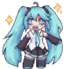 🙂 Эмодзи «[Miku] ˚₊· ͟͟͞͞➳❥ 𖥔 ݁» для Telegram