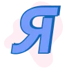 🤩 Эмодзи «Синие векторные буквы» для Telegram