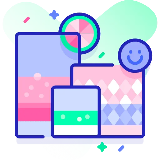 🤩 Эмодзи «Синие векторные буквы» для Telegram