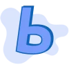 🤩 Эмодзи «Синие векторные буквы» для Telegram