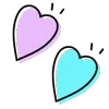 💙 Эмодзи «❤ Hearts-2 - сердечки» для Telegram
