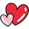 ❤️ Эмодзи «❤ Hearts-2 - сердечки» для Telegram