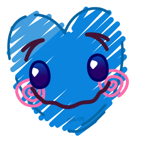 💙 Эмодзи «Огненные сердечки» для Telegram