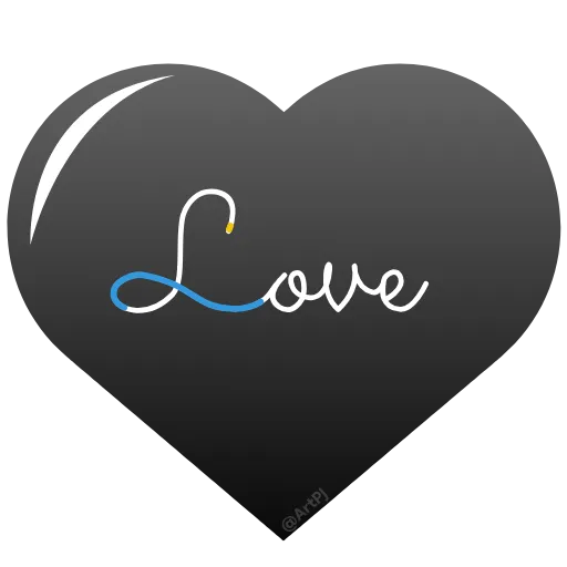 🖤 Эмодзи «Огненные сердечки» для Telegram