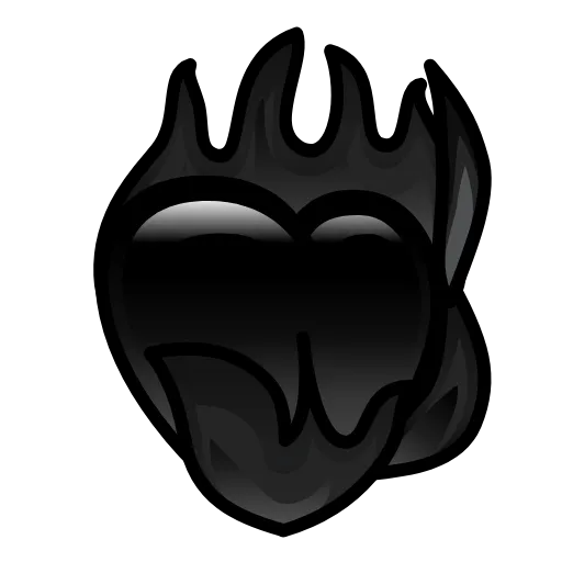 🖤 Эмодзи «Огненные сердечки» для Telegram