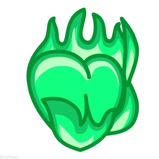 💚 Эмодзи «Огненные сердечки» для Telegram