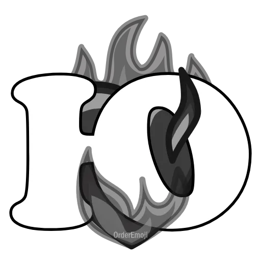 ❤️‍🔥 Эмодзи «Розовые пламенные буквы в сердечках.» для Telegram