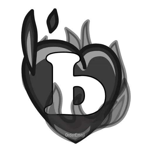 ❤️‍🔥 Эмодзи «Розовые пламенные буквы в сердечках.» для Telegram