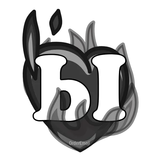 ❤️‍🔥 Эмодзи «Розовые пламенные буквы в сердечках.» для Telegram