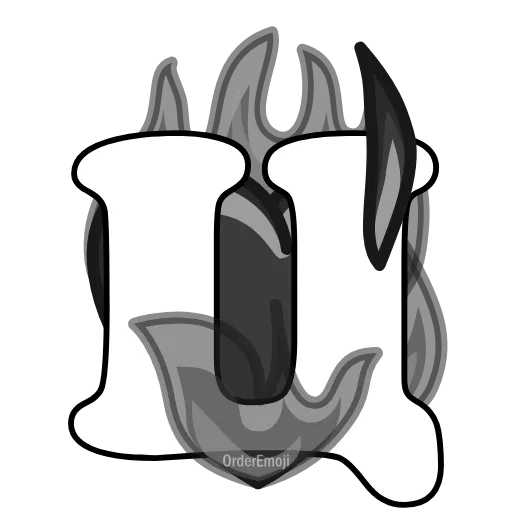 ❤️‍🔥 Эмодзи «Розовые пламенные буквы в сердечках.» для Telegram