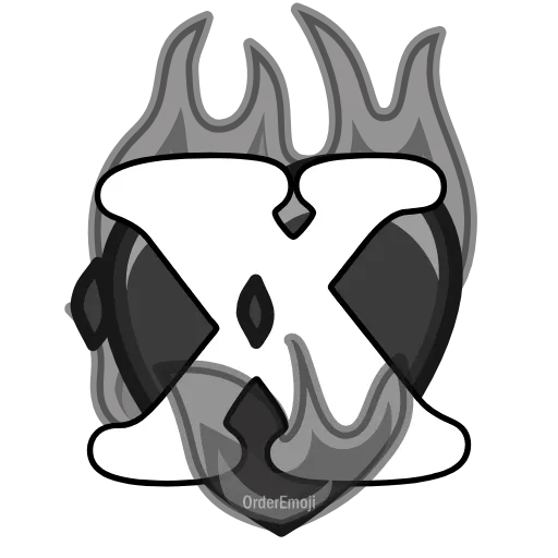❤️‍🔥 Эмодзи «Розовые пламенные буквы в сердечках.» для Telegram
