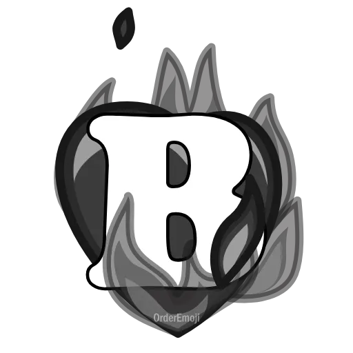 ❤️‍🔥 Эмодзи «Розовые пламенные буквы в сердечках.» для Telegram