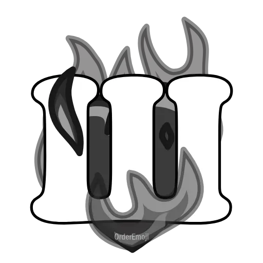 ❤️‍🔥 Эмодзи «Розовые пламенные буквы в сердечках.» для Telegram