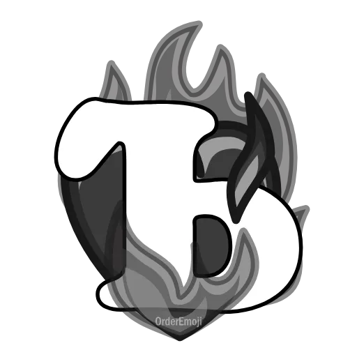 ❤️‍🔥 Эмодзи «Розовые пламенные буквы в сердечках.» для Telegram