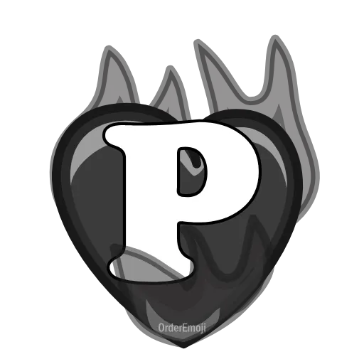 ❤️‍🔥 Эмодзи «Розовые пламенные буквы в сердечках.» для Telegram