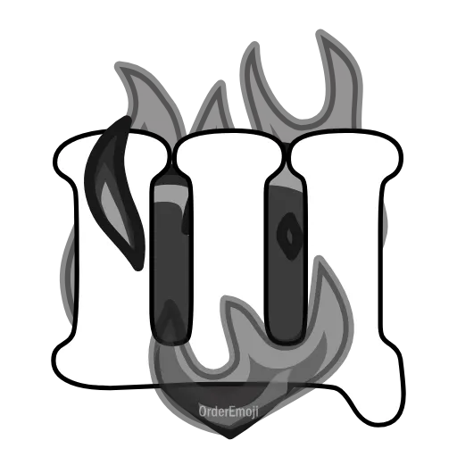 ❤️‍🔥 Эмодзи «Розовые пламенные буквы в сердечках.» для Telegram