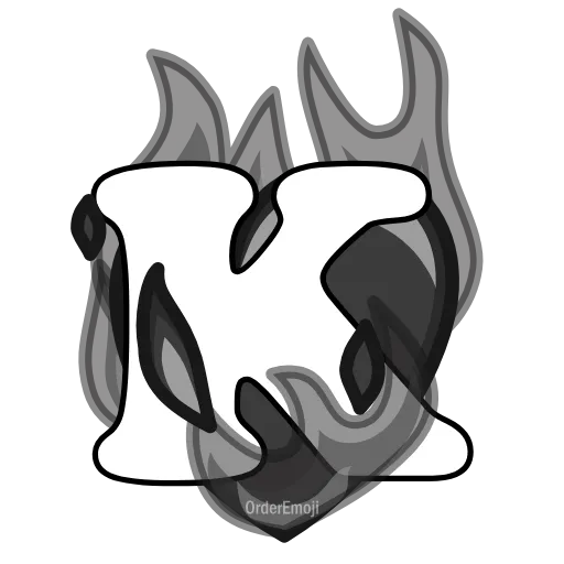 ❤️‍🔥 Эмодзи «Розовые пламенные буквы в сердечках.» для Telegram