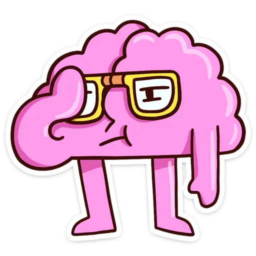 😐 Стикер «Сердце и Мозг» для Telegram