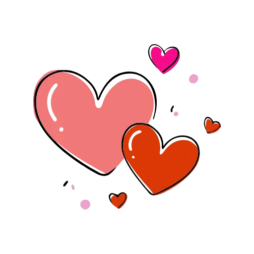 ♥️ Эмодзи «Красные буквы, сердечки» для Telegram