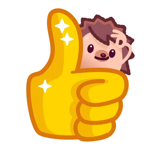 👍 Эмодзи «Ёжик» для Telegram