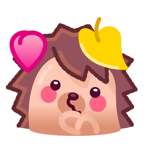 😘 Эмодзи «Ёжик» для Telegram